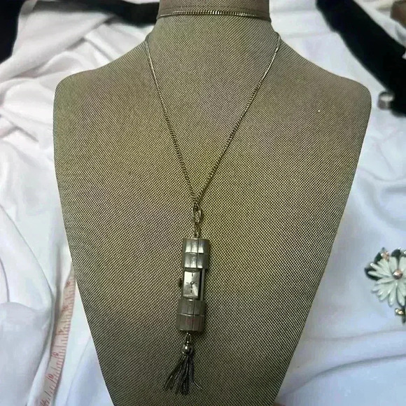 Catorex Buchurer Vintage Manual Wind Slide Watch Pendant Necklace 925 silver - Picture 2 of 6